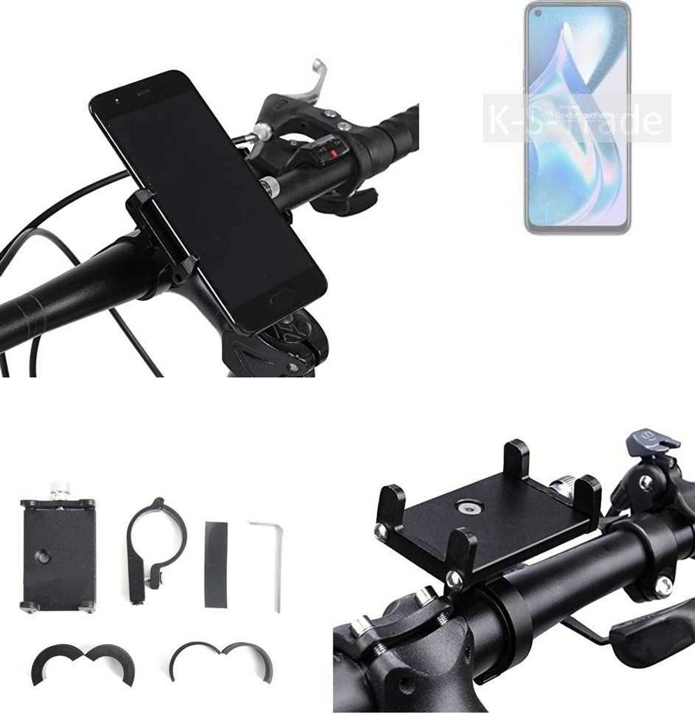 K-S-Trade Handyhalterung für das Fahrrad kompatibel mit OnePlus Ace Racing Edition Halter Lenkstange Fahrradhalterung Motorrad Bike Mount Befestigung