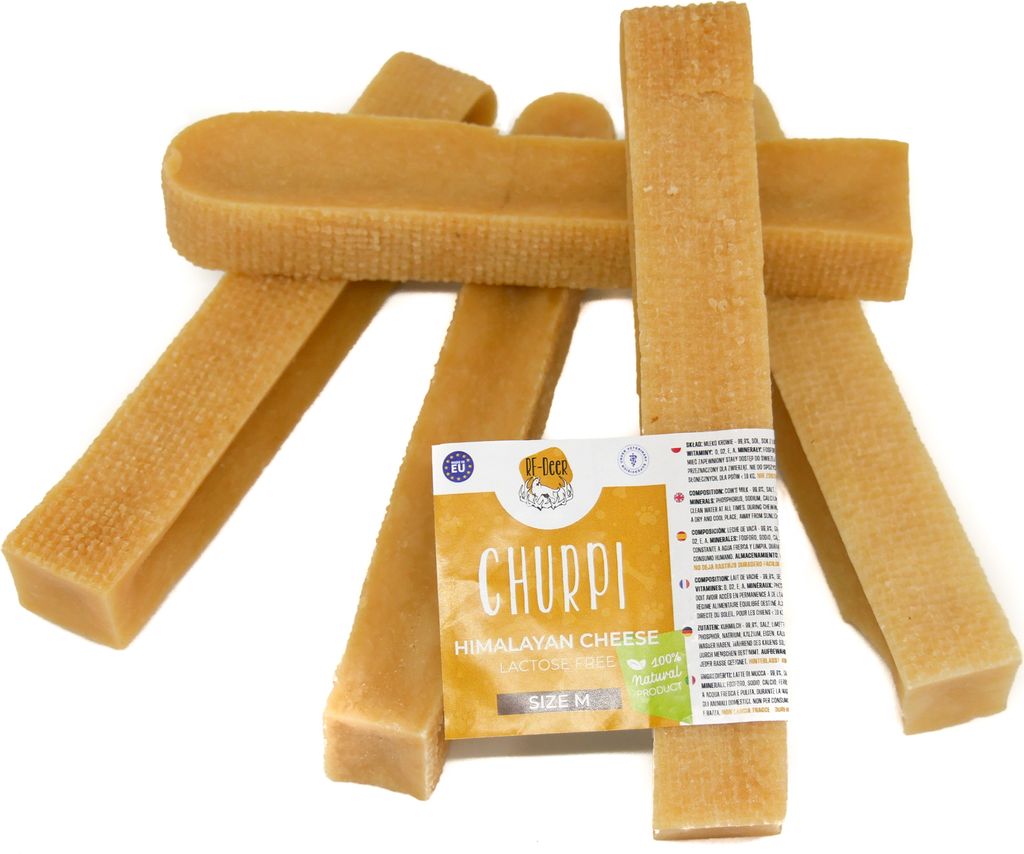 RF-DEER 5x L 400-495g 14-15cm Kauknochen aus Käse für alle Produktbild 