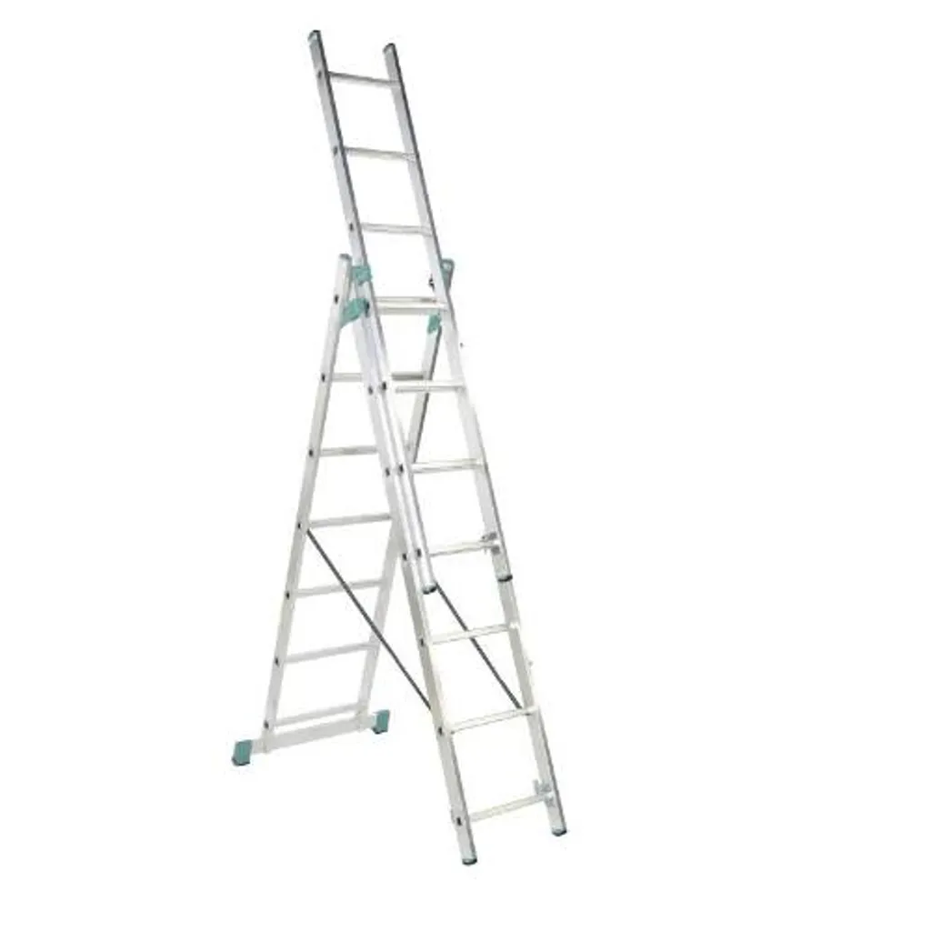 Échelle de Meunier 3 Plans en Aluminium, Hauteur 5,69m, Modèle ALVE