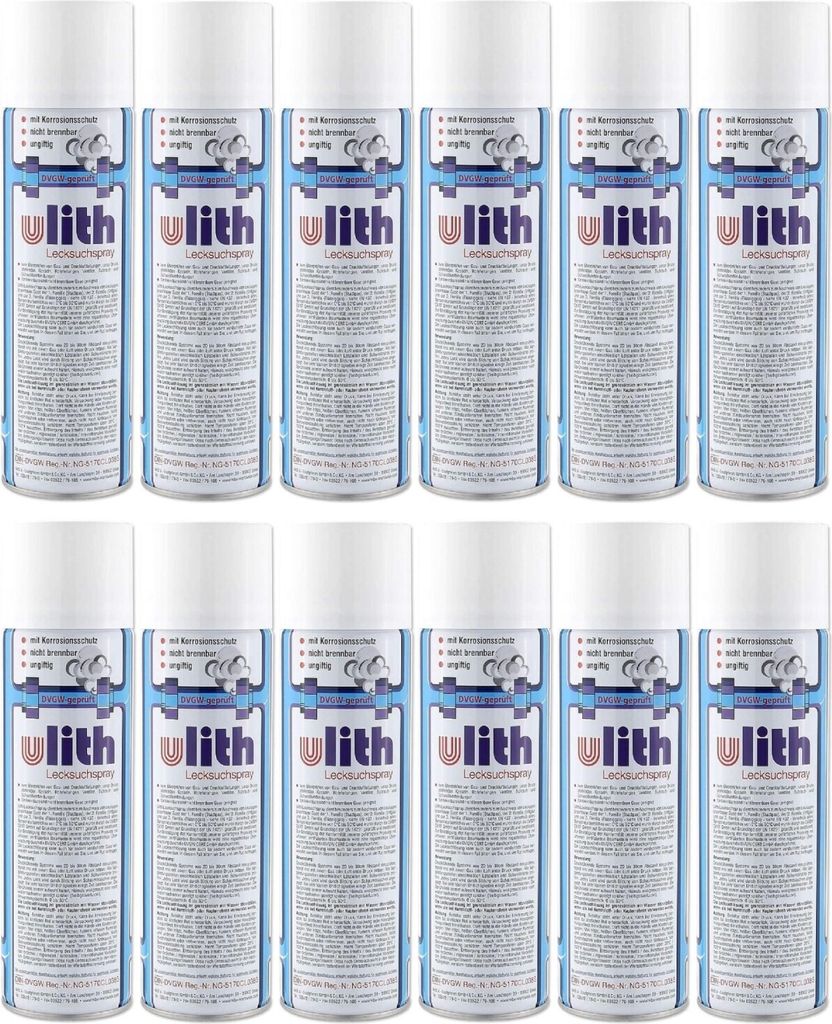 ARLI 12x Lecksuchspray 400ml – Leckfinder-Spray für Gas- und Druckluftleitungen