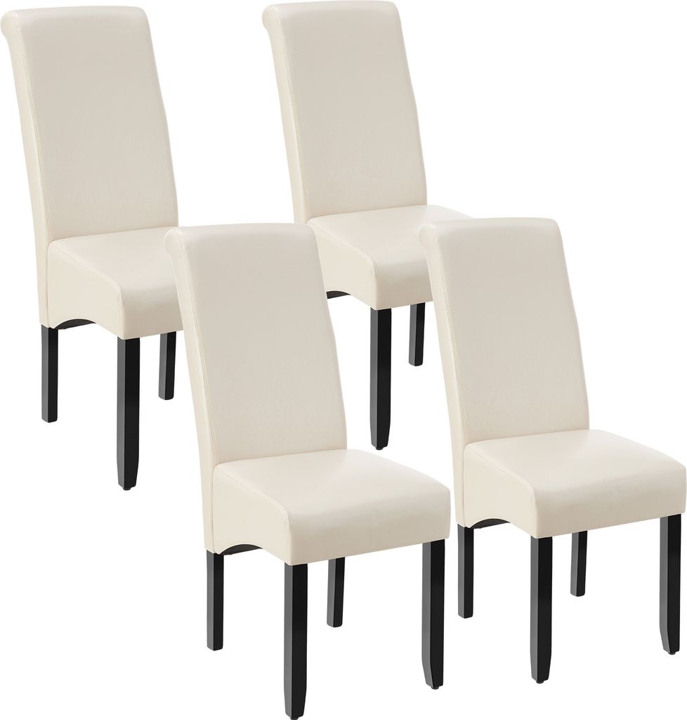 4 jídelní židle, ergonomické, z masivního tvrdého dřeva - Obrázek produktu 