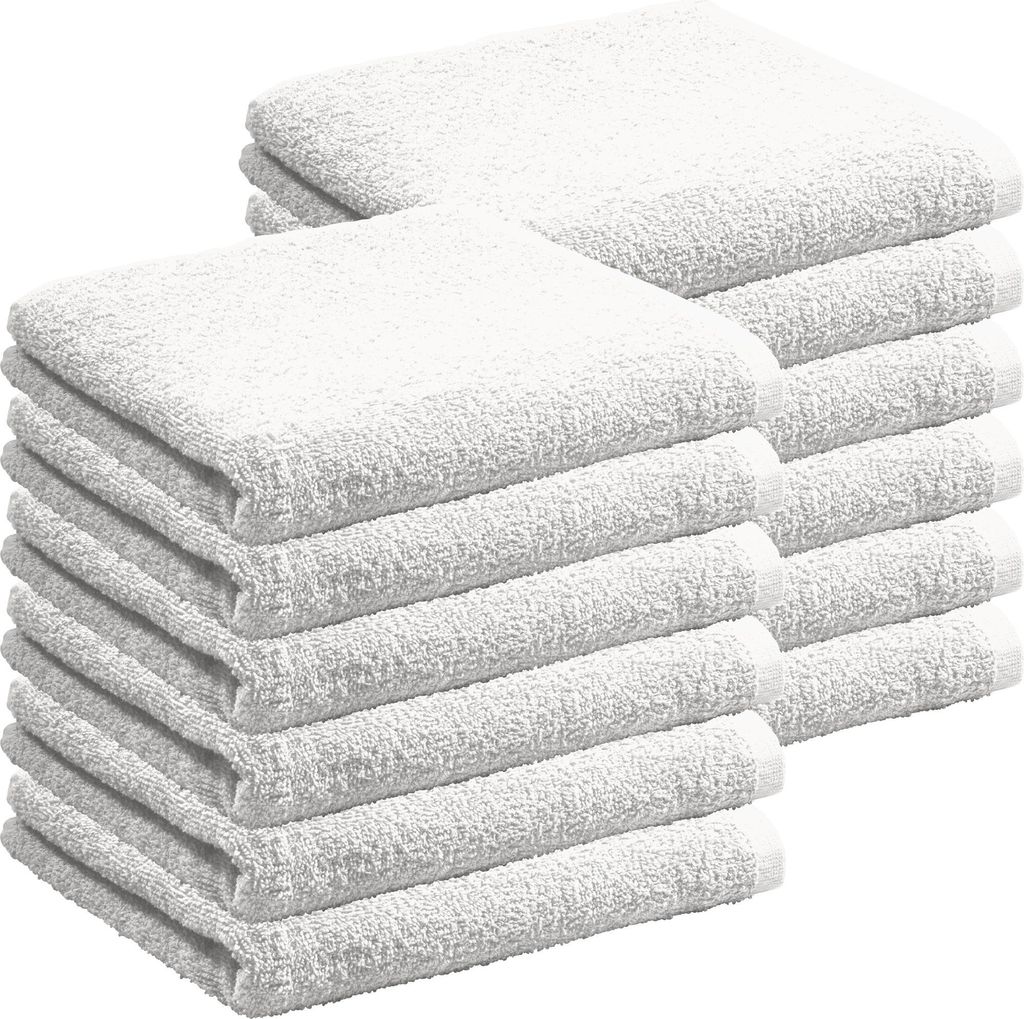 REDBEST Handtuch Oceanside" 12er-Pack weiß 50x80 cm" Produktbild 