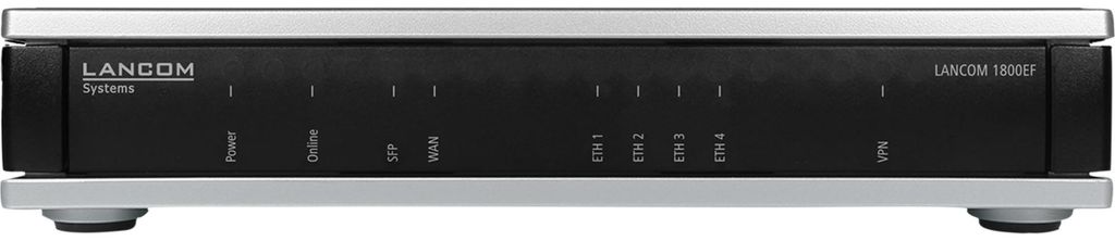 LANCOM 1800EF (EU), Schwarz, Silber, Kensington, 1 Lüfter, Produktbild 