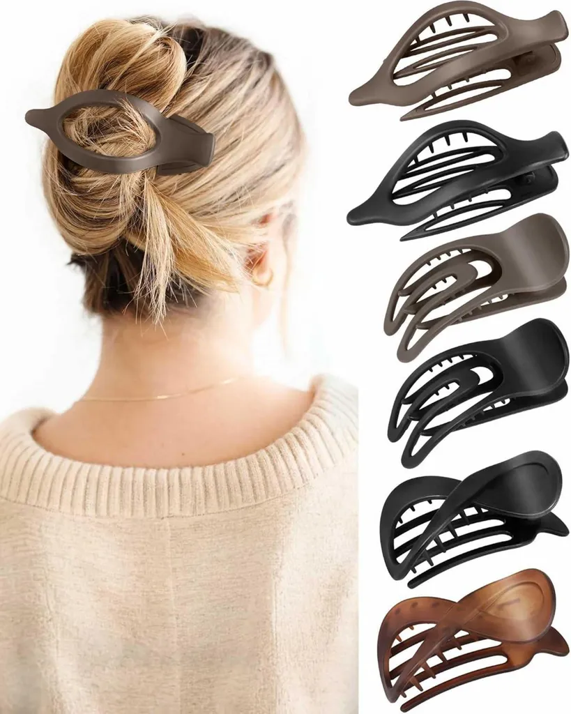 Fermagli Capelli Donna 6 Pezzi PROPOG: Pinze Matte Piatte Anti-Dolore