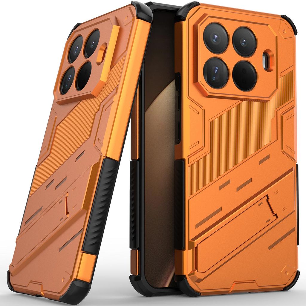 Armor Hülle für Xiaomi 15T Pro Hybrid PC TPU Bumper Stoßfestes Schutzhülle mit Standfunktion Orange