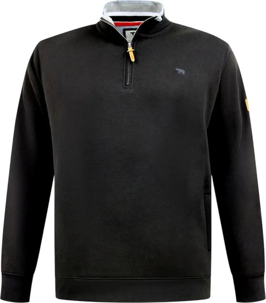 Duke - "D555 Russel" Fleece-Oberteil für Herren, mit kurzem Reißverschluss, Kingsize DC583 (3XL) (Schwarz)