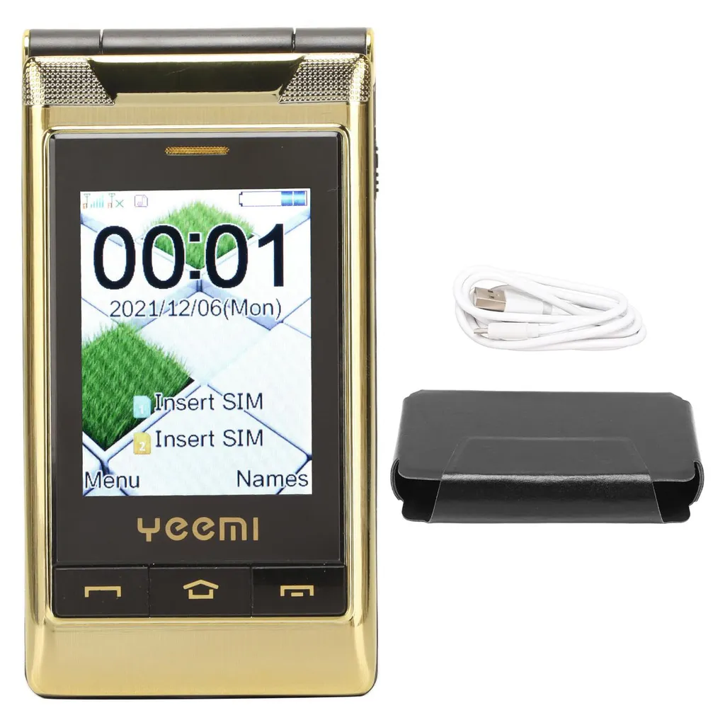 Téléphone Senior Flip 2G Double Écran LCD - Batterie 5900mAh Longue Durée