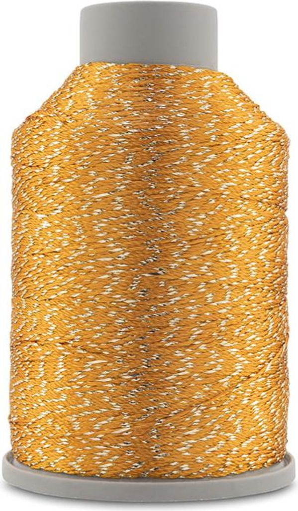 YarnArt Camellia Neu 421 Orange-Gold - Glänzende Polyester-Metallic-Mischung, 450m/50g