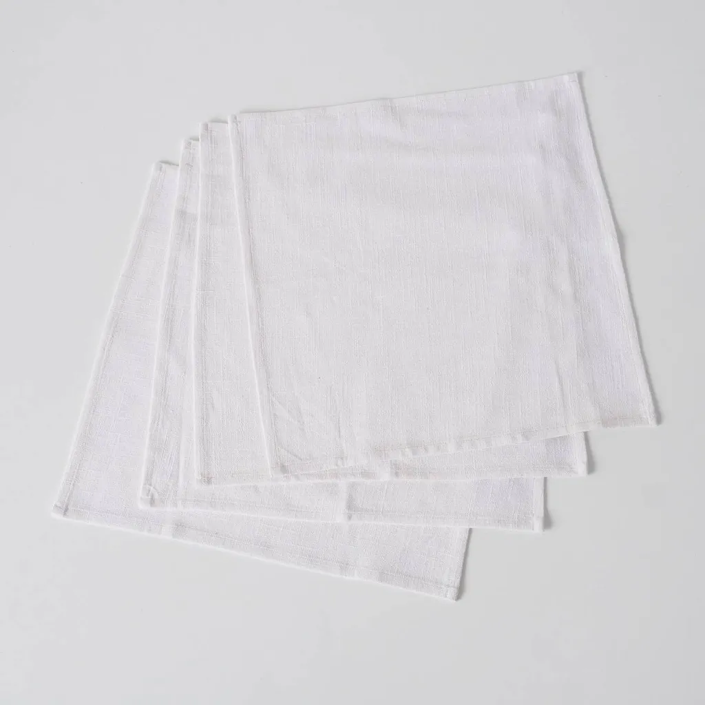 Lot de 4 serviettes de table en coton Lenea format carré 40x40 cm