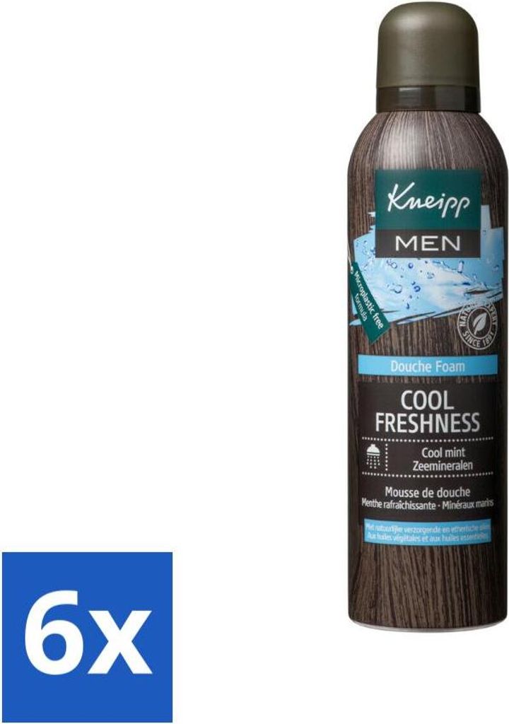 Kneipp - Duschschaum - Men Kühle Frische - Frischer Duft - 200 ml - Vorteilspack - 6 Stücke