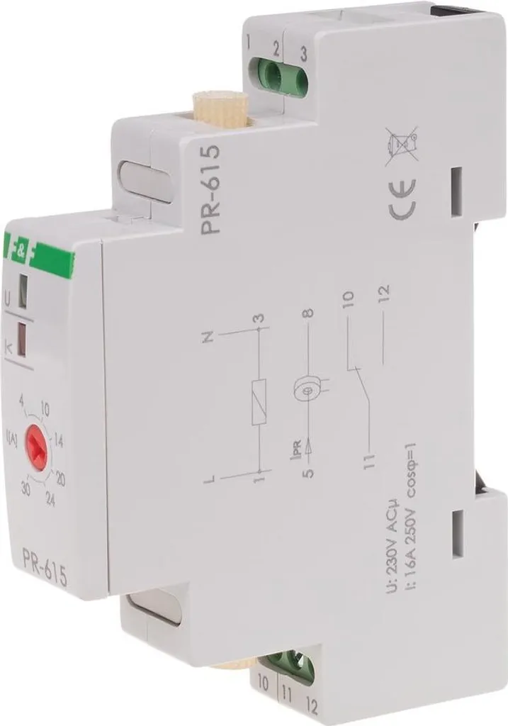Relais de priorité PR-615 F&F réglable 4-30A avec canal de passage 1NO