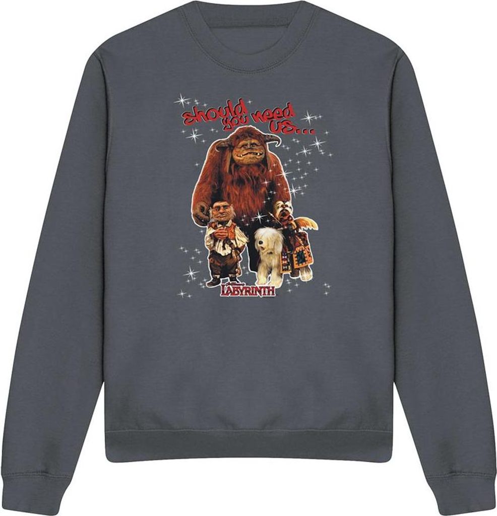 Labyrinth - "Should You Need Us" Sweatshirt für Herren/Damen Uni TV20088 (L) (Holzkohle)