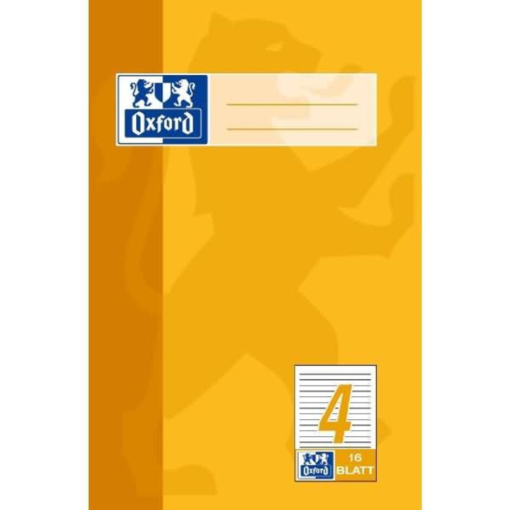 Cahier d'écolier Oxford, DIN A5, linéature 4/4. année Image du produit 