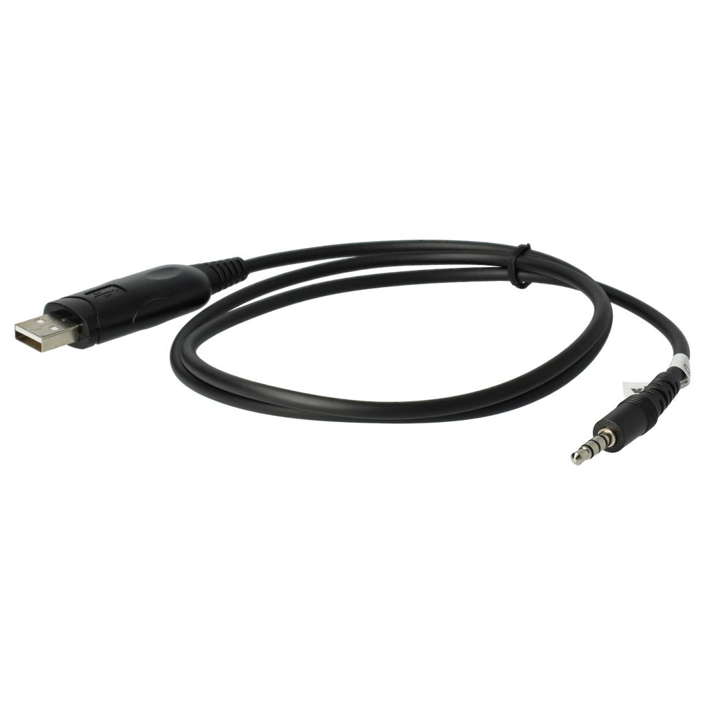 vhbw USB Programmierkabel kompatibel mit Yaesu Vertex VX-110, VX-132, VX-131, VX-10, VX-130, VX-14, FTH-2010, FTH-7008, VR-500 Funkgerät, schwarz