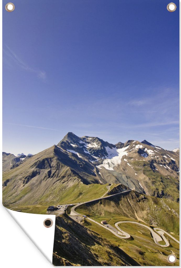 MuchoWow 60x90 cm Outdoor-Poster Gartendeko Sichtschutz Garten Poster für den Garten Nachmittag an der Europäischen Großglockner Hochalpenstr...