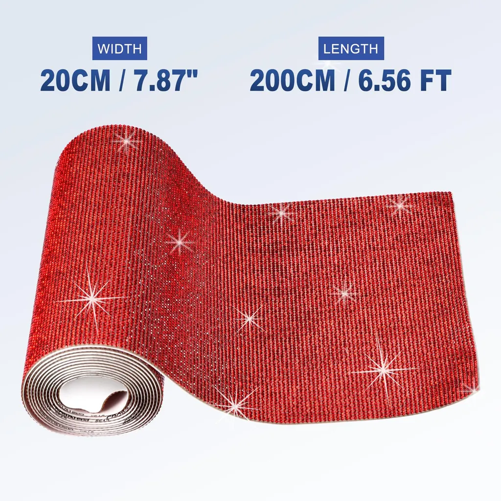 Rouleau de Strass Auto-adhésif en Cristal pour Décoration DIY et Auto