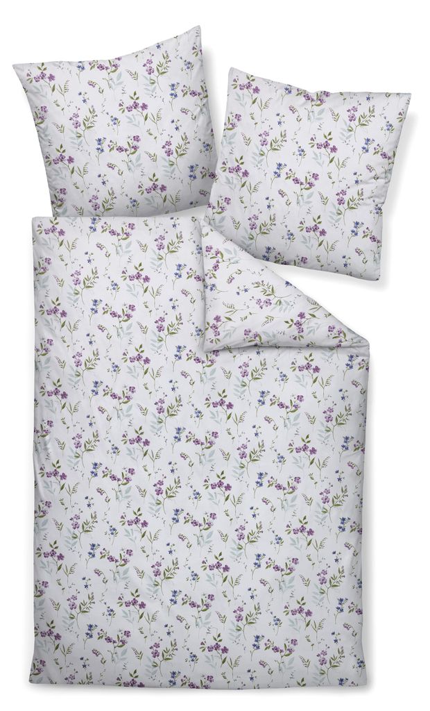 Janine Bettwäsche PALERMO Mako-Satin BL 155x220 cm rosa Bettbezug