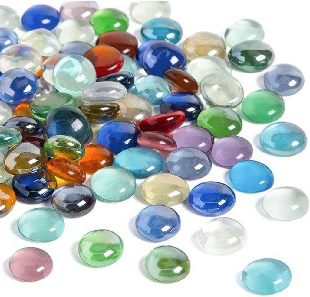 Glazen sierstenen in gemengde kleuren