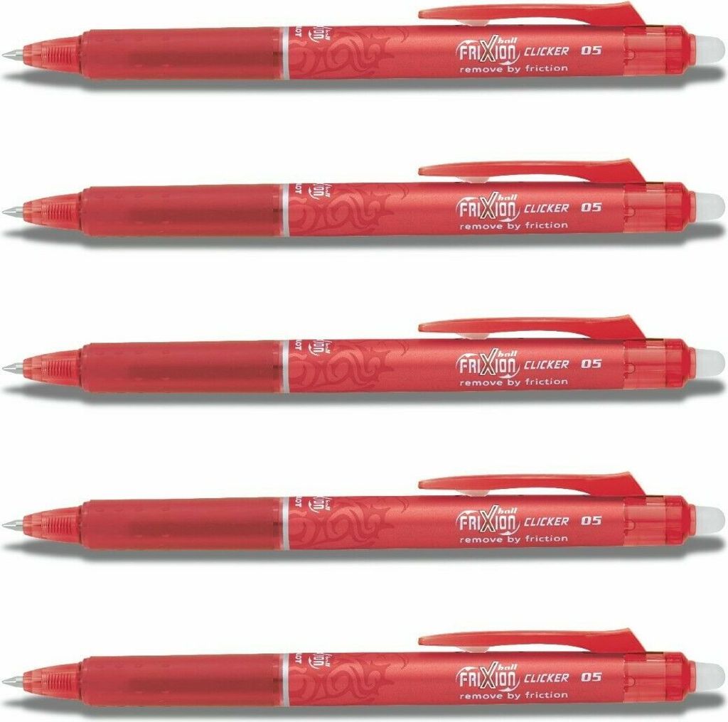 Pilot Frixion Clicker 0.5 Tintenroller rot 5er-Set