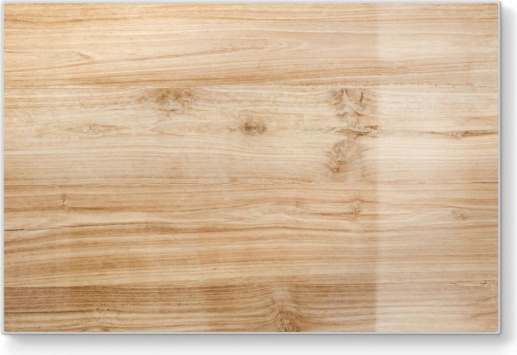 DEQORI Schneidebrett Glas 30x20 cm 'Holzstruktur detailliert' Schneideplatte groß