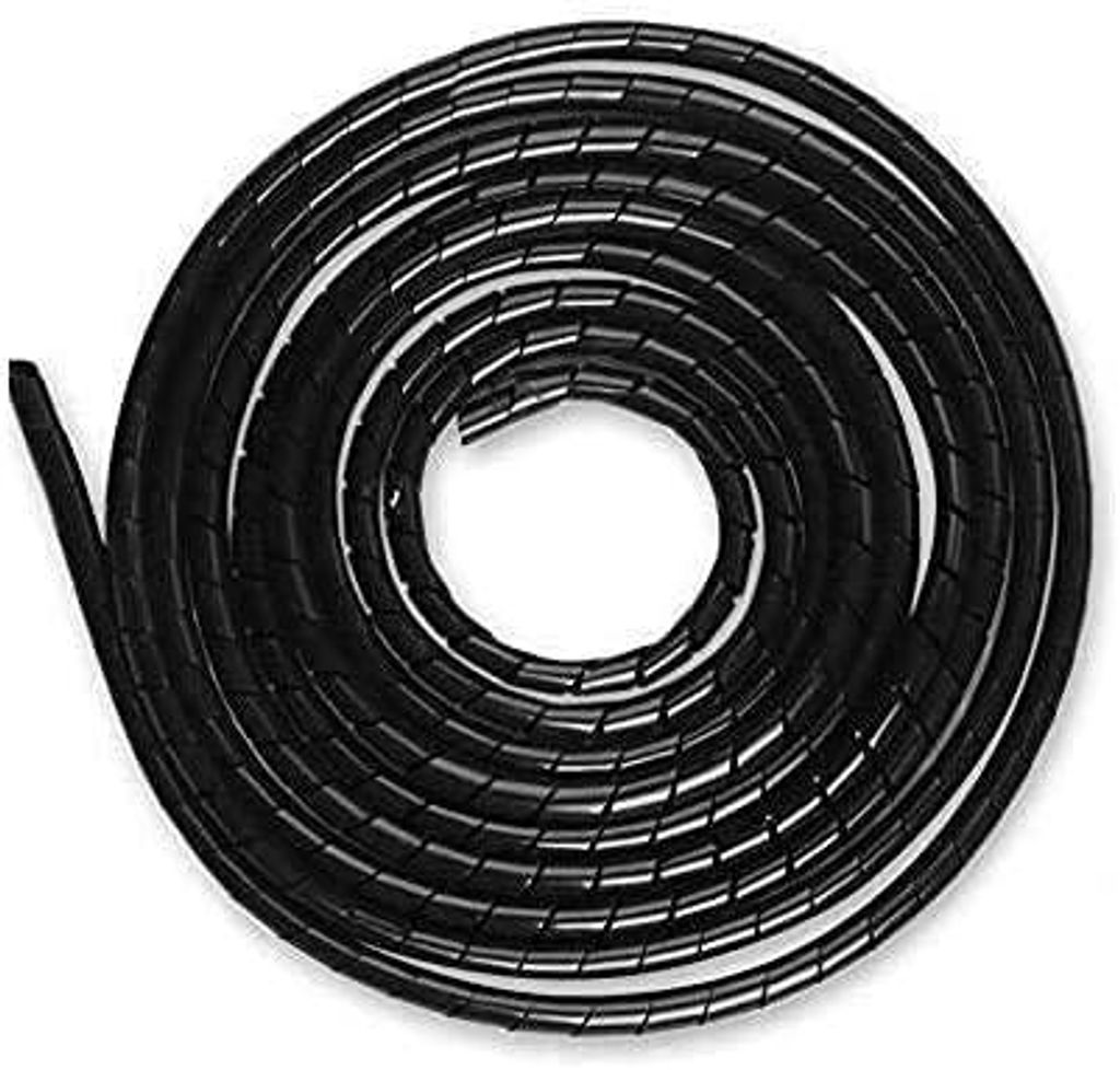 Kabelschutzschlauch, 4–16 mm (6 m) und 6–19 mm (4 m) Kabelkanal, flexibler Kabelbinder, 10 m Gesamtlänge, schwarz