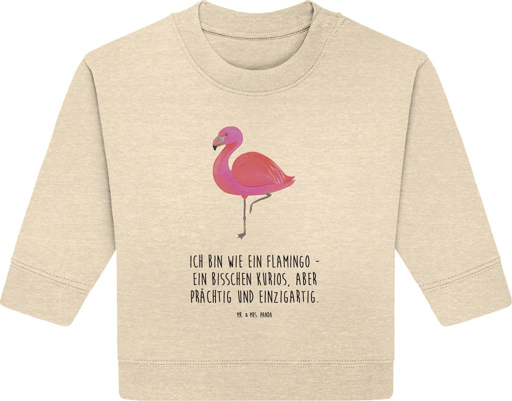 Mr. & Mrs. Panda Organic Baby Pullover Flamingo Classic 6. Produktbild 