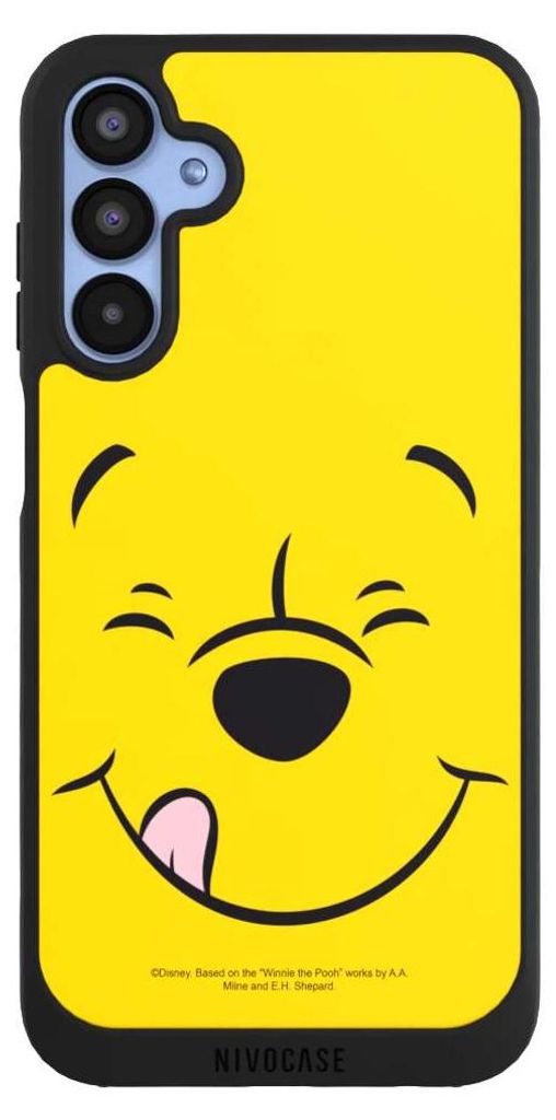 NIVOCASE Handyhülle für Samsung Galaxy A15 5G Hülle NIVOpure Case Schwarz Disney Offizielles Lizenzprodukt Winnie Puuh