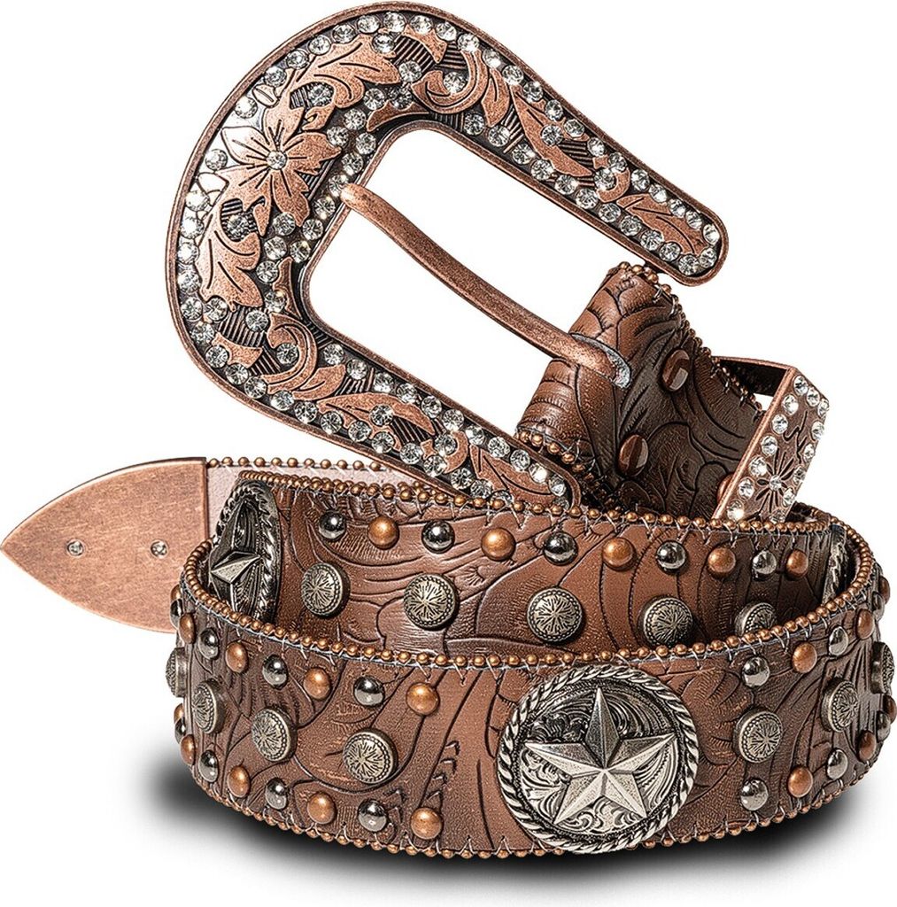 Stars & Stripes Damen Westerngürtel Leder »STONE-8« Gr.XL