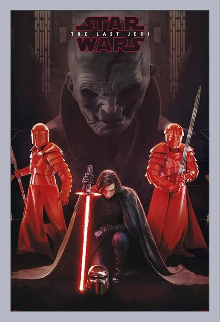 Cadre Argenté Shinsuke avec Affiche Star Wars Snoke en Vitre Acrylique 8