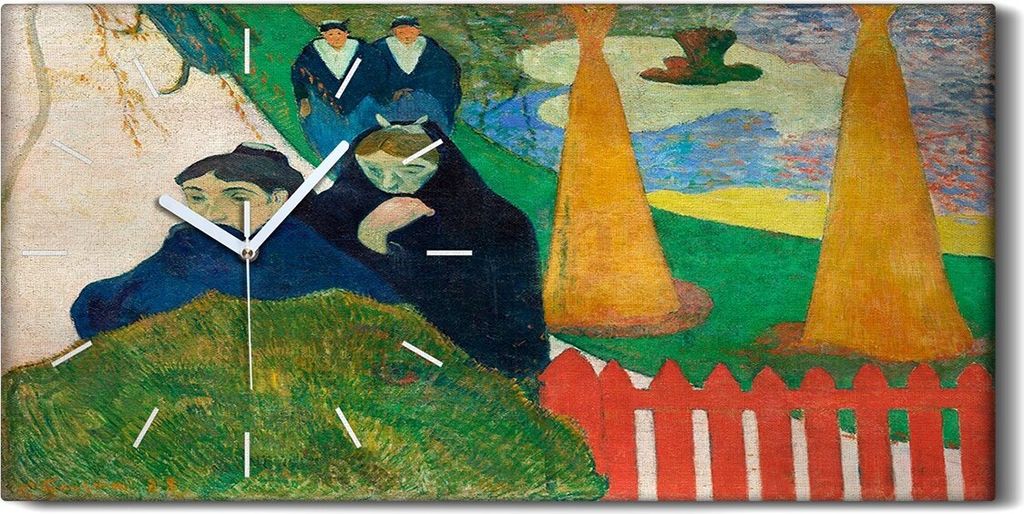 Leinwand Wanduhr Wandkunst Uhr Geräuschlos Kunstdruck 60x30 Arlésiennes - weiße Hände