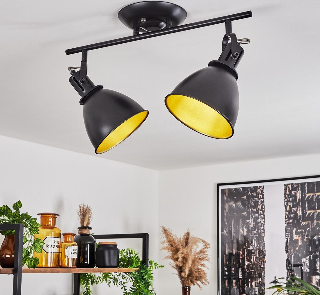 Orroli »Orroli« Deckenlampe aus Metall in Schwarz/Gold