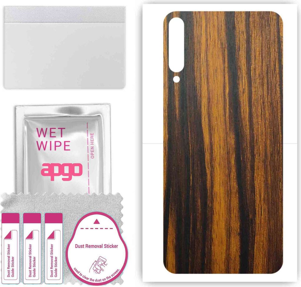 apgo Rückseite Schutzfolie, Skin, kompatibel mit Honor Play 3, Hinten Displayschutzfolie aus Vinylfolie, kratzfest, einfache Montage - Tigerwood