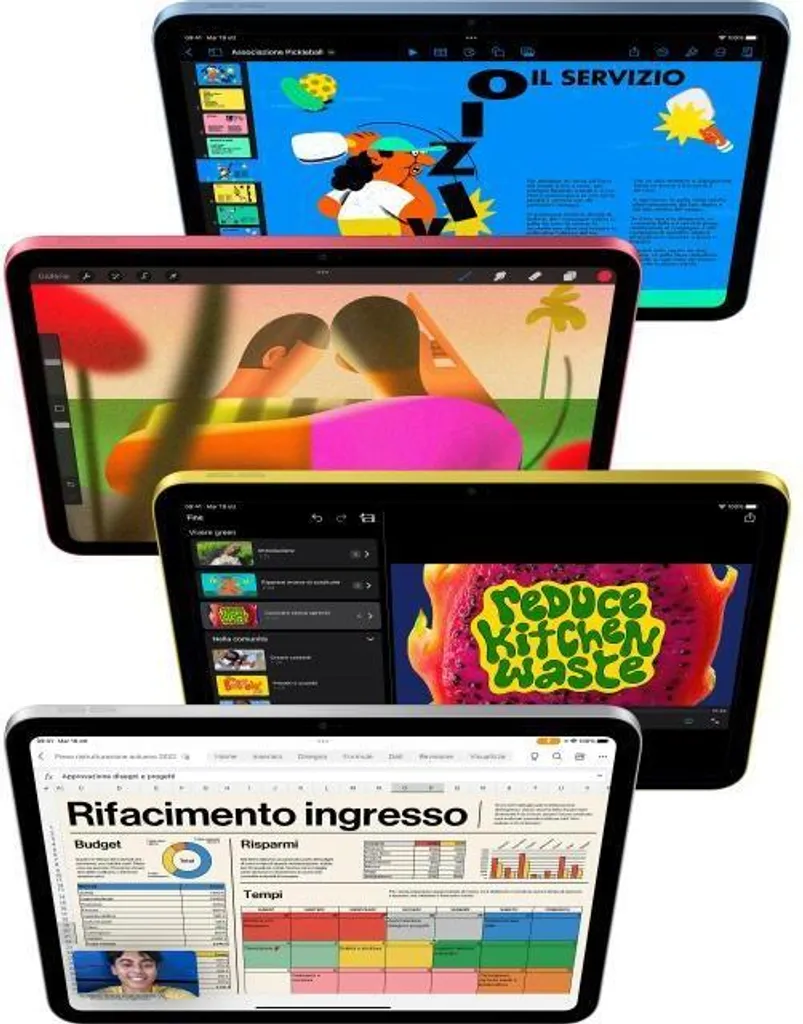 iPad 10.9 Pouces Apple Puce A14 Bionic 64Go WiFi Cellulaire Argent