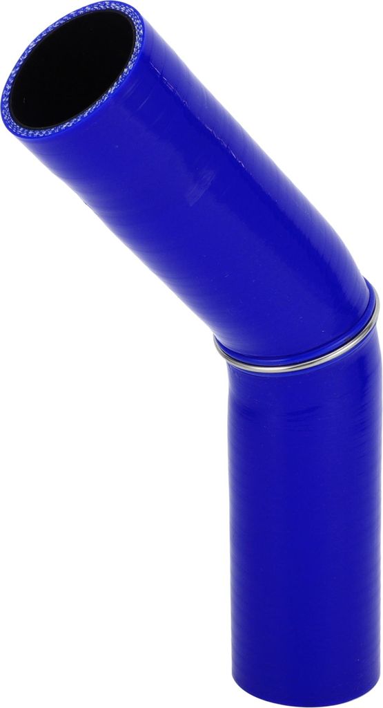 1 Stk. 51mm/2,01" ID 150mm/5,91" Länge 45 Grad Blau Schwarz Auto Silikonschlauch Kühlmittelschlauch Universal.