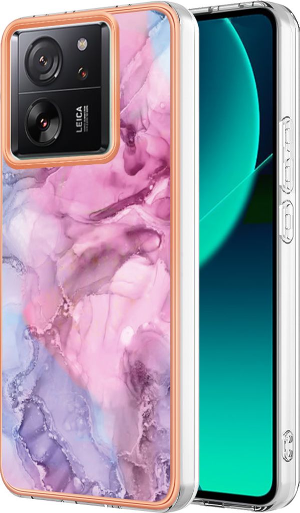 Hülle für Xiaomi 13T / 13T Pro Muster TPU Silikon Stoßdämpfer Bumper Schutzhülle Rosa