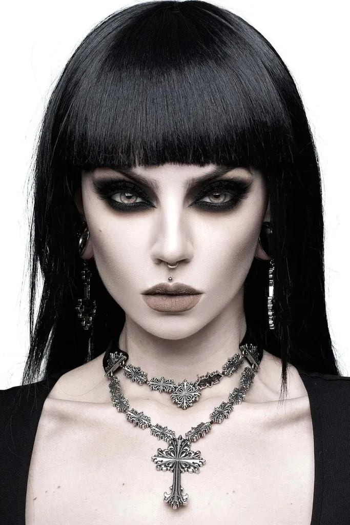 Collana Killstar Amdis - Choker con Croce Oversize per Look Urban Dark