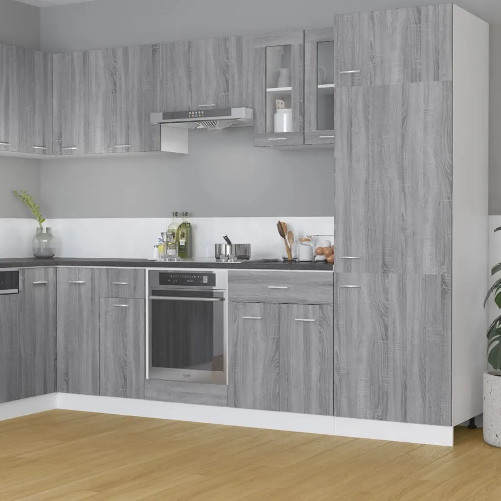 Armoire de rangement murale pour vaisselle et déco grise Sonoma 60 cm