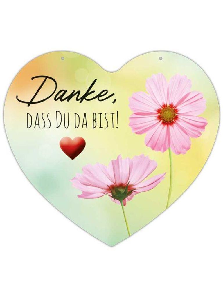 Herz Blechschild Danke HB012