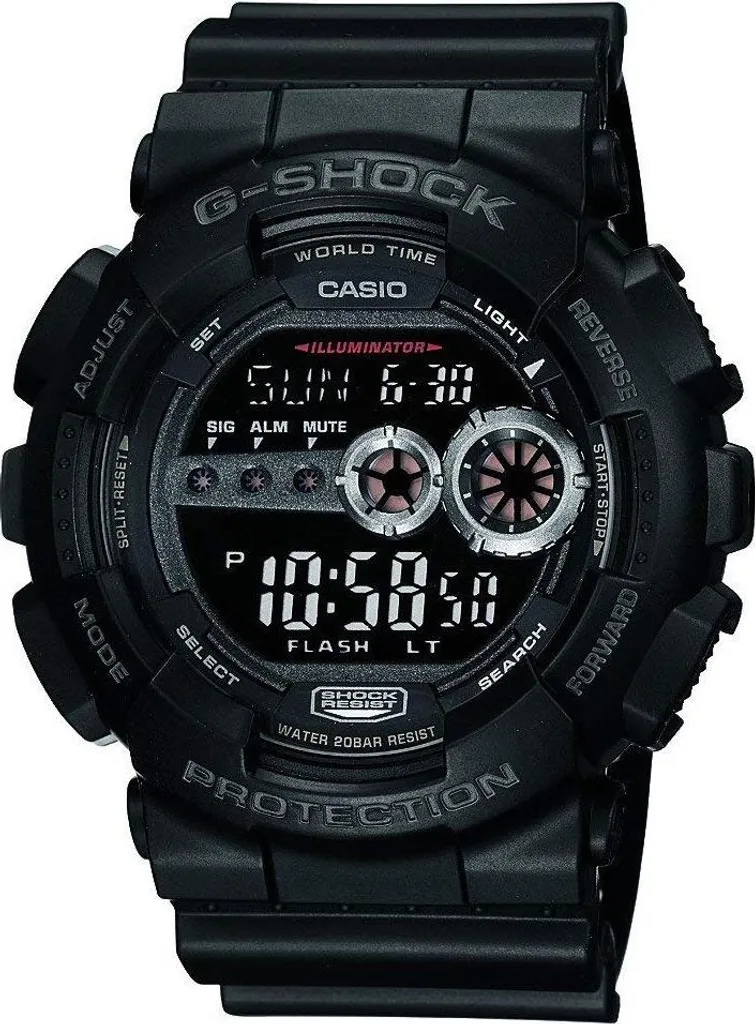 Montre Casio G-SHOCK GD-100-1BER digitale robuste pour homme noir mat