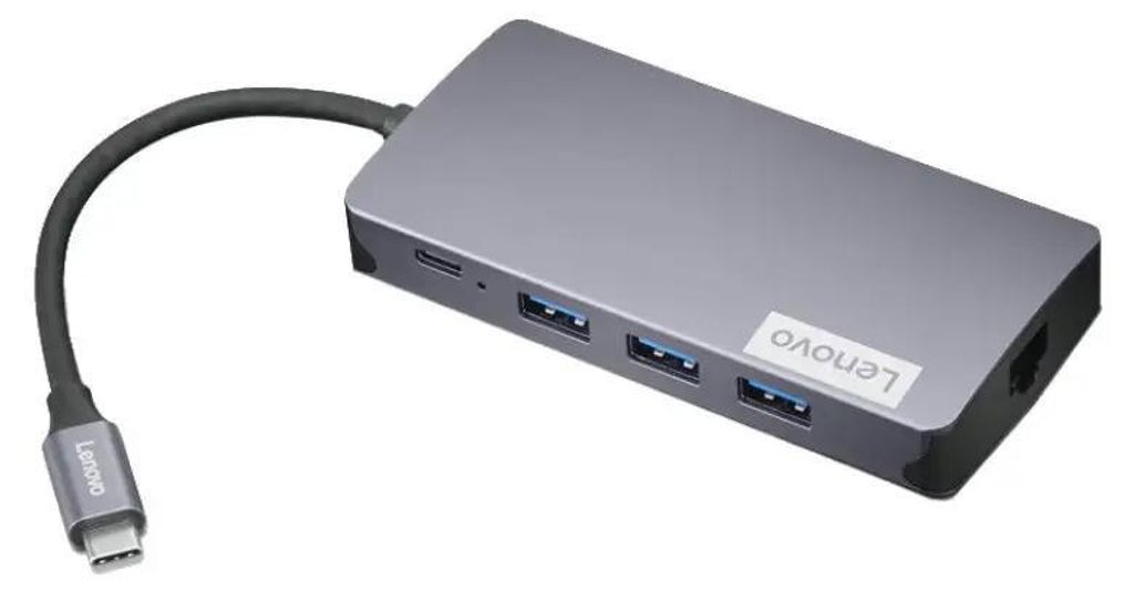 Lenovo GX91M73946 Laptop-Dockingstation/Port-Replikator, kabelgebunden, USB 3.2 Gen 1 (3.1 Gen 1), Typ-C, Grau