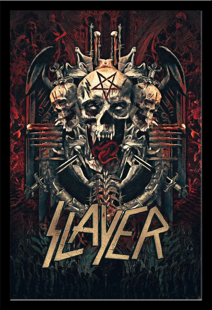 Poster Slayer Skullagramm Encadré Shinsuke Noir avec Finition Premium