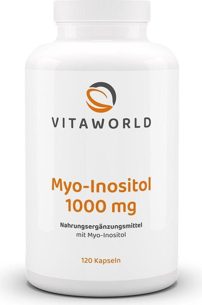 Vitaworld Myo-Inositol 1000 mg | 120 Kapseln | hochdosiert mit 1000 mg pro Kapsel | vegan