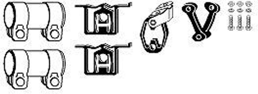 HJS 82 32 3559 Montagesatz Auspuffanlage Abgasanlage für FIAT PUNTO (188)