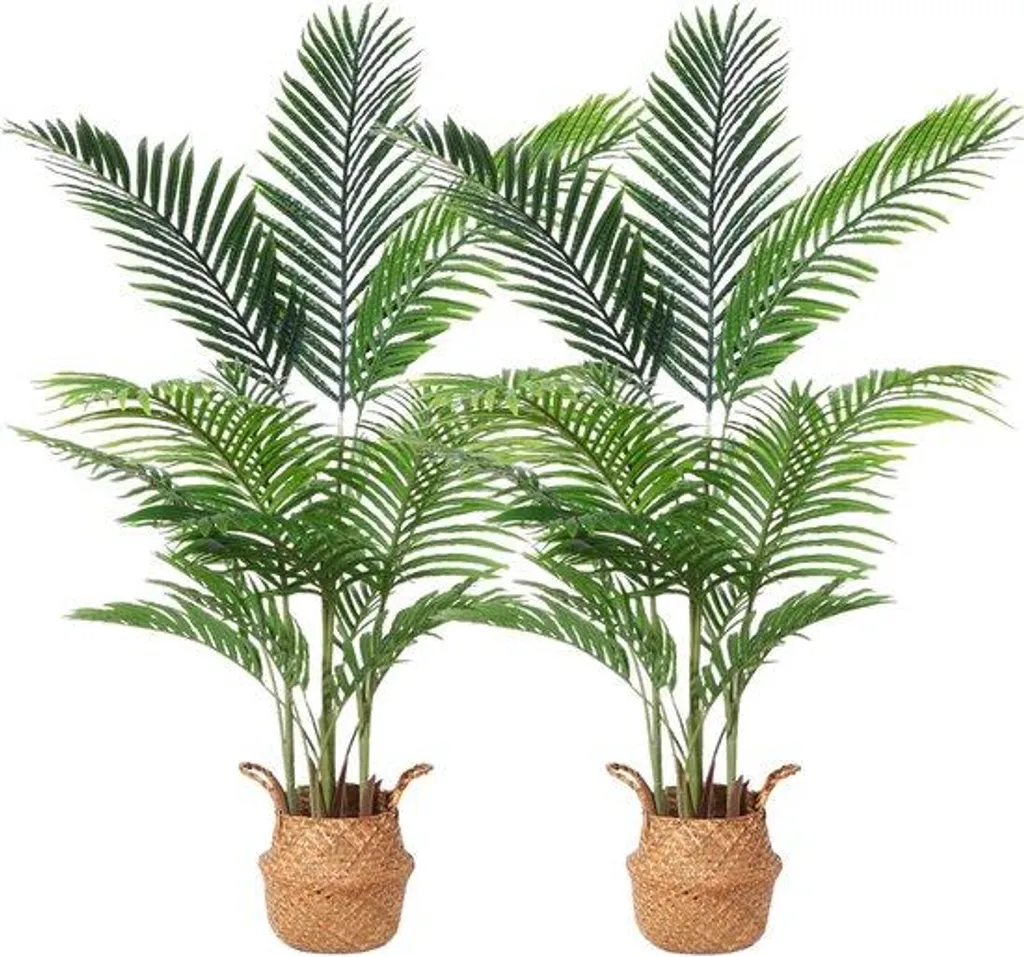 Plante verte artificielle palmier 140 cm déco pour salon et salle de bain