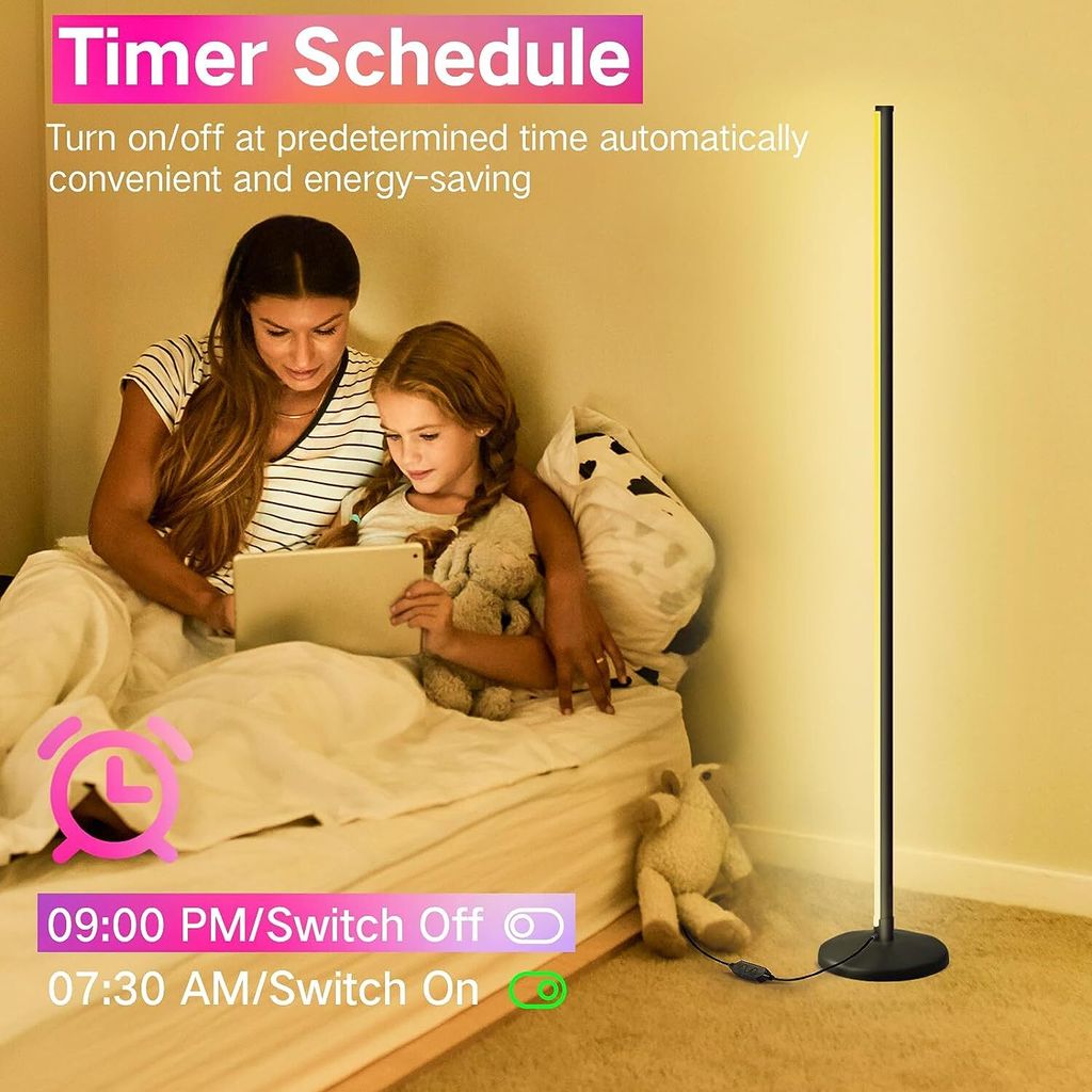 LED Stehlampe Stehleuchte RGB Dimmbar Atmosphäre Lampe APP Produktbild 4