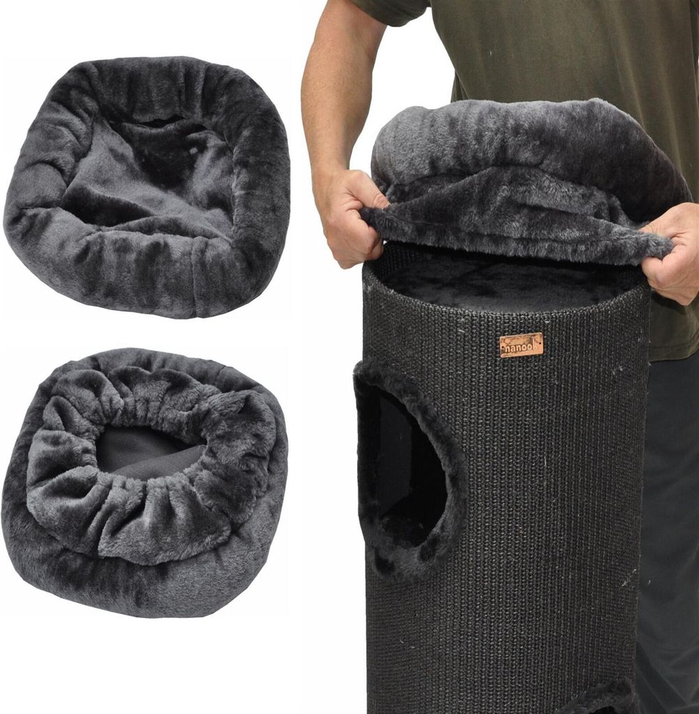 Katzenbett für Kratztonnen anthrazit Produktbild 