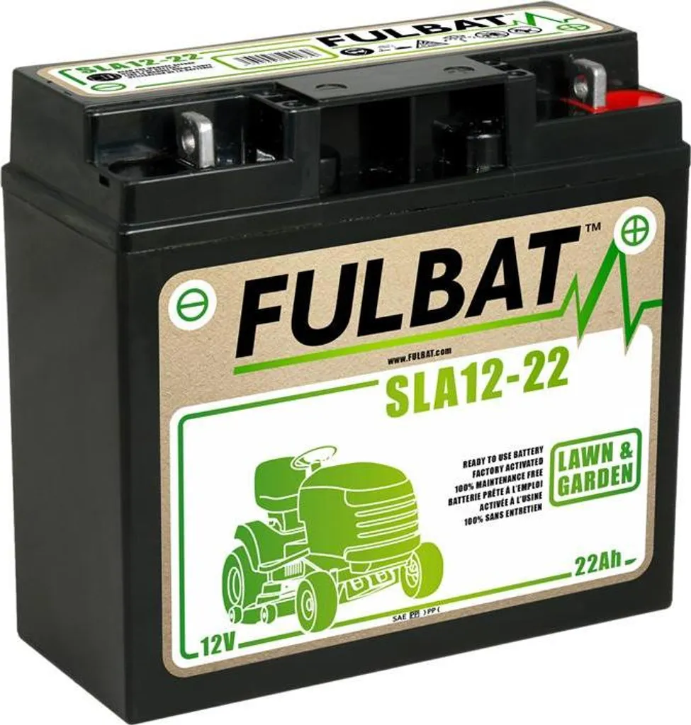 Batteria 12V 22Ah FULBAT SLA12-22 per Rasaerba 182x77x168 Destra
