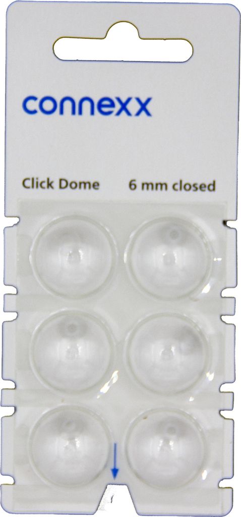 connexx Click 6 mm closed Domes 6er Blister Weiß Produktbild 