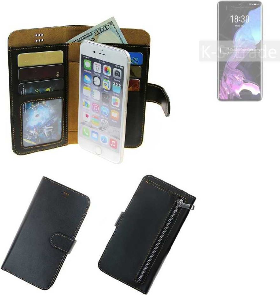 K-S-Trade Schutz Hülle kompatibel mit Meizu 18 Klapphülle Case Phone cover Slim Handytasche Handy Hülle schwarz aus Kunstleder (1 Stk)