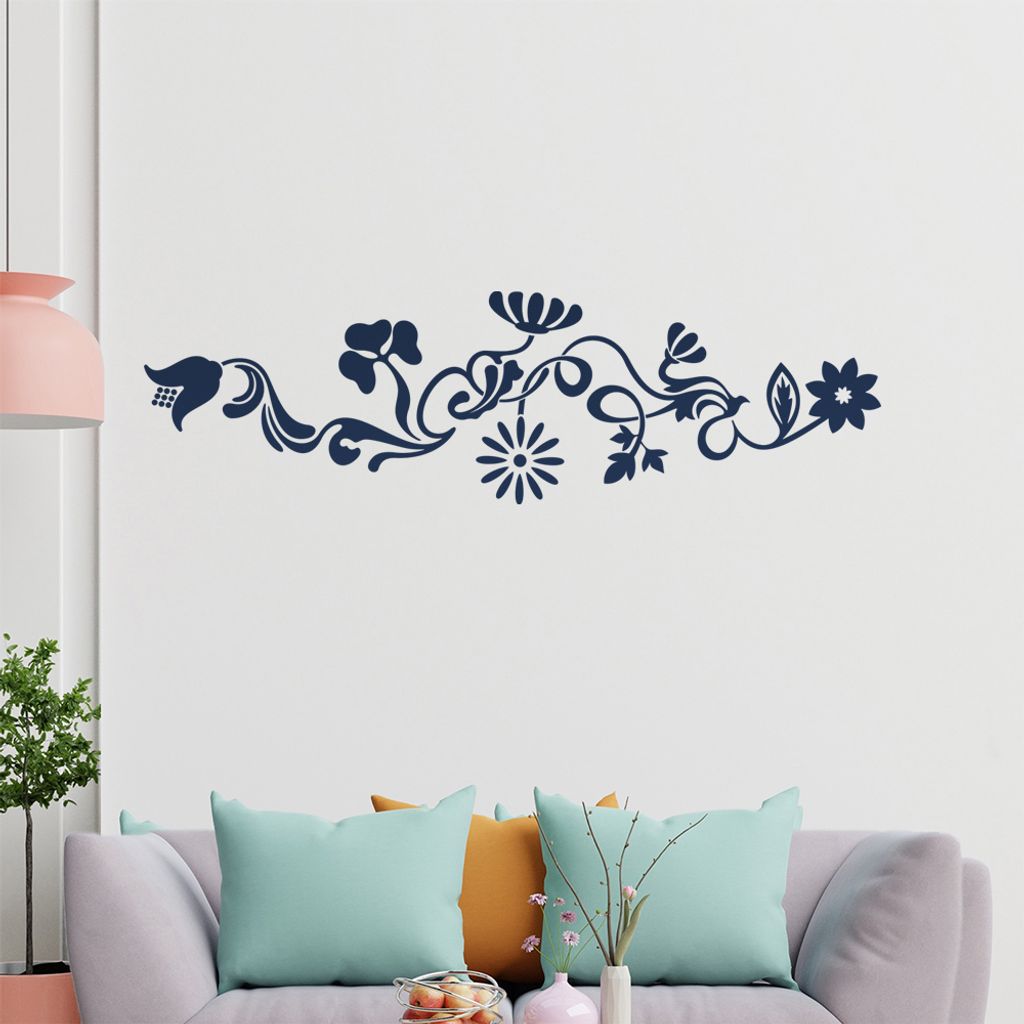 Kleeblatt - Blumen - Blätter Wandtattoo in 6 Größen - Wandaufkleber Wall Sticker - Dekoration, Küche, Wohnzimmer, Schlafzimmer, Badezimmer